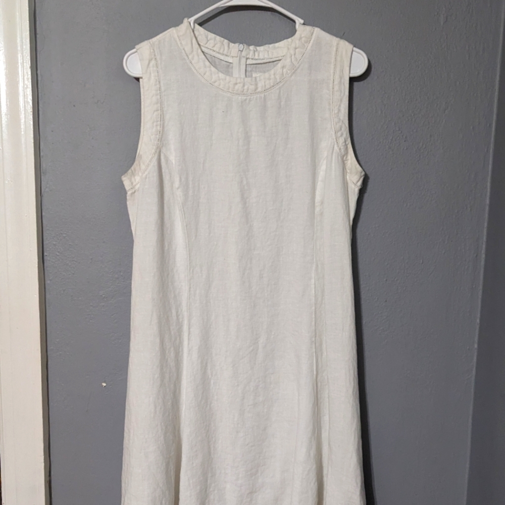 White Linen Summer Dress